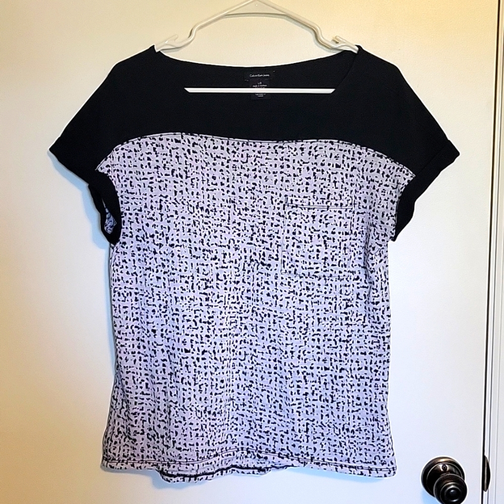 Black and White Calvin Klein Blouse